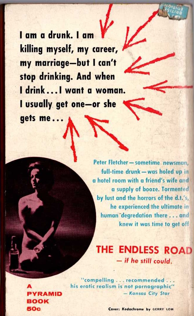 Roger Treat  THE ENDLESS ROAD magnified rear book cover image