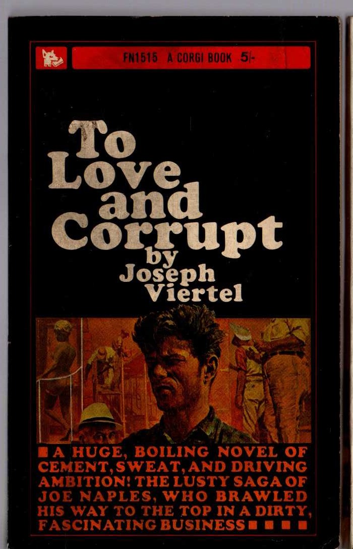 Joseph Viertel  TO LOVE AND CORRUPT front book cover image