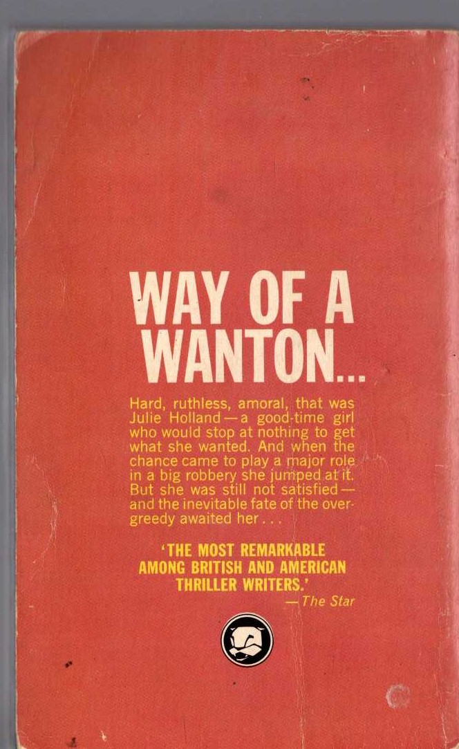 James Hadley Chase  THE PAW IN THE BOTTLE magnified rear book cover image