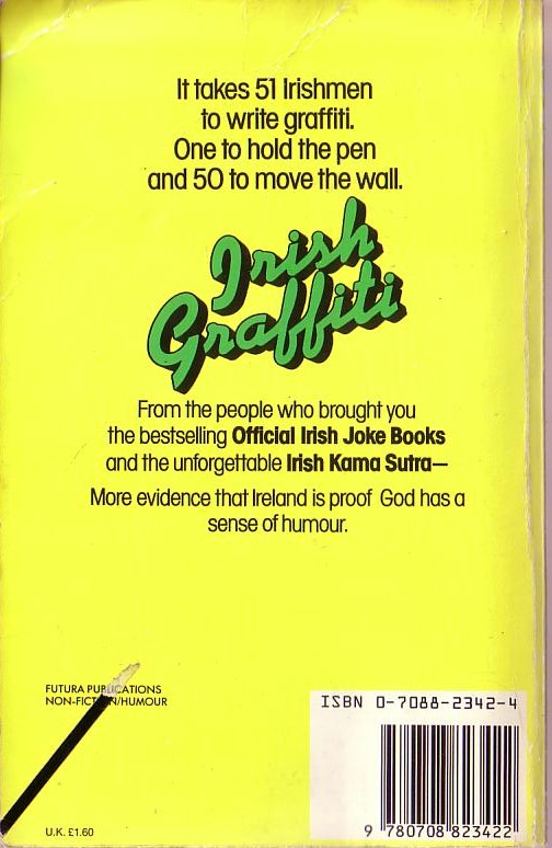 IRISH GRAFFITI magnified rear book cover image