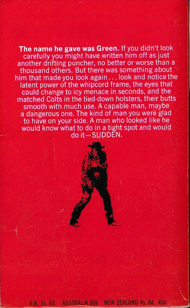 Frederick H. Christian  SUDDEN - TROUBLESHOOTER magnified rear book cover image