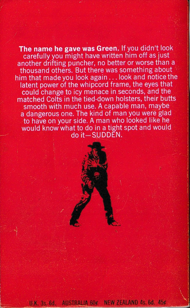 Frederick H. Christian  SUDDEN - TROUBLESHOOTER magnified rear book cover image