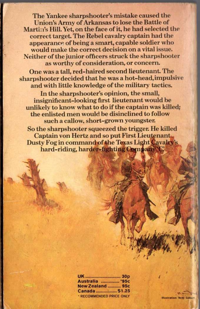 J.T. Edson  YOU'RE IN COMMAND NOW, MR.FOG magnified rear book cover image