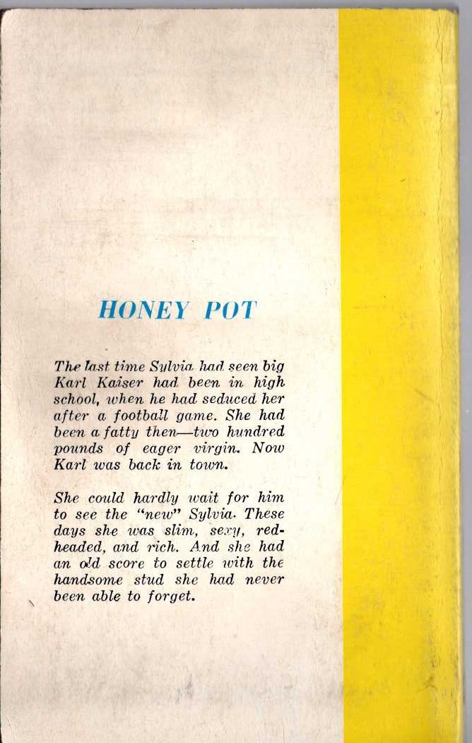 Duane Davis  HONEY POT magnified rear book cover image