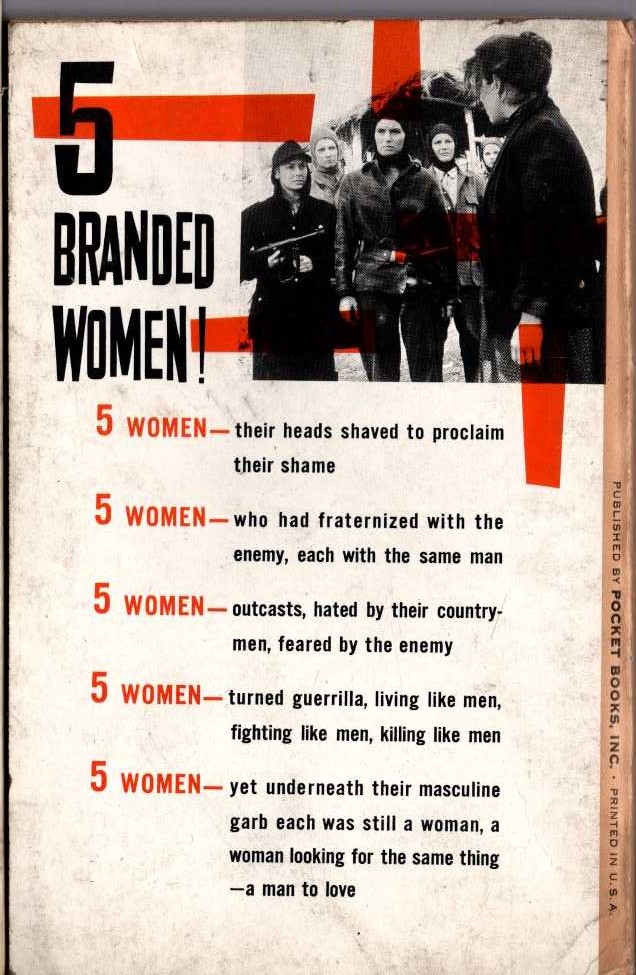 Ugo Pirro  5-BRANDED WOMEN (Film tie-in) magnified rear book cover image