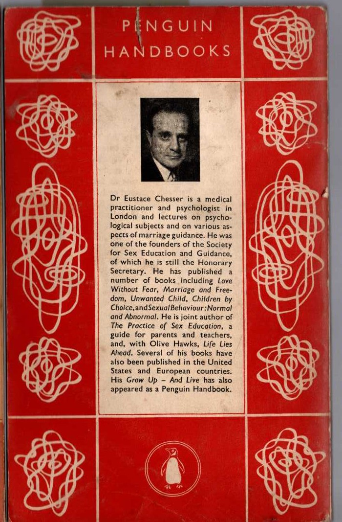 Eustace Chesser  SUCCESSFUL LIVING magnified rear book cover image
