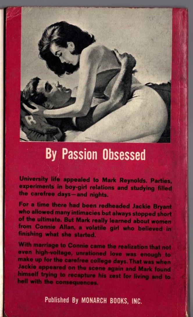 V.J. Coberly  BY PASSION OBSESSED magnified rear book cover image