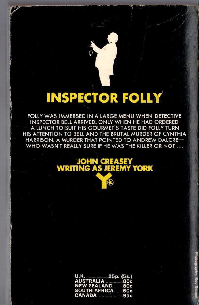 Jeremy York  RUN AWAY TO MURDER magnified rear book cover image