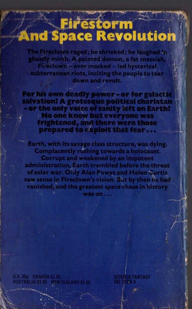 Michael Moorcock  THE WINDS OF LIMBO magnified rear book cover image