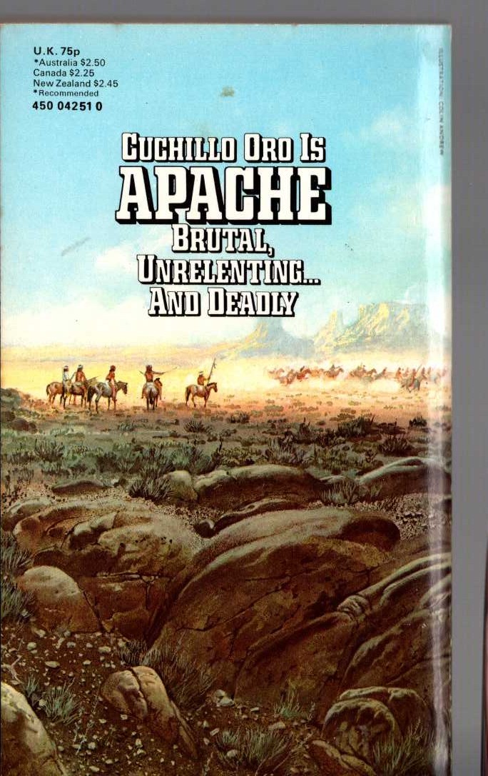 William M. James  APACHE 5: FORT TREACHERY magnified rear book cover image