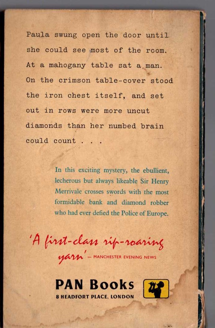 Carter Dickson  BEHIND THE CRIMSON BLIND magnified rear book cover image