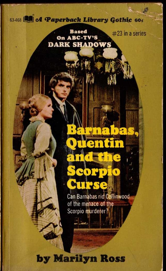 Marilyn Ross  BARNABAS, QUENTIN AND THE SCORPIO CURSE front book cover image