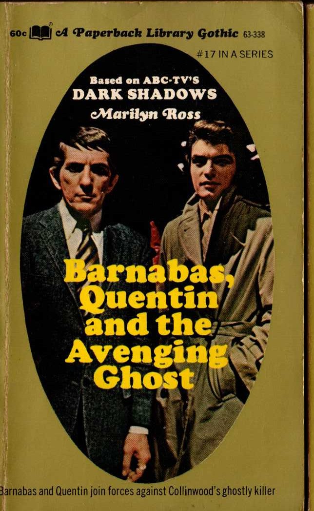 Marilyn Ross  BARNABAS, QUENTIN AND THE AVENGING GHOST front book cover image
