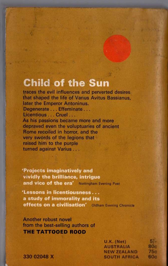 CHILD OF THE SUN magnified rear book cover image
