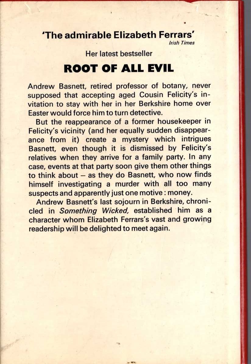 I, SAID THE FLY magnified rear book cover image