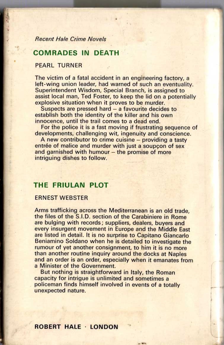 A KILLING MATTER magnified rear book cover image