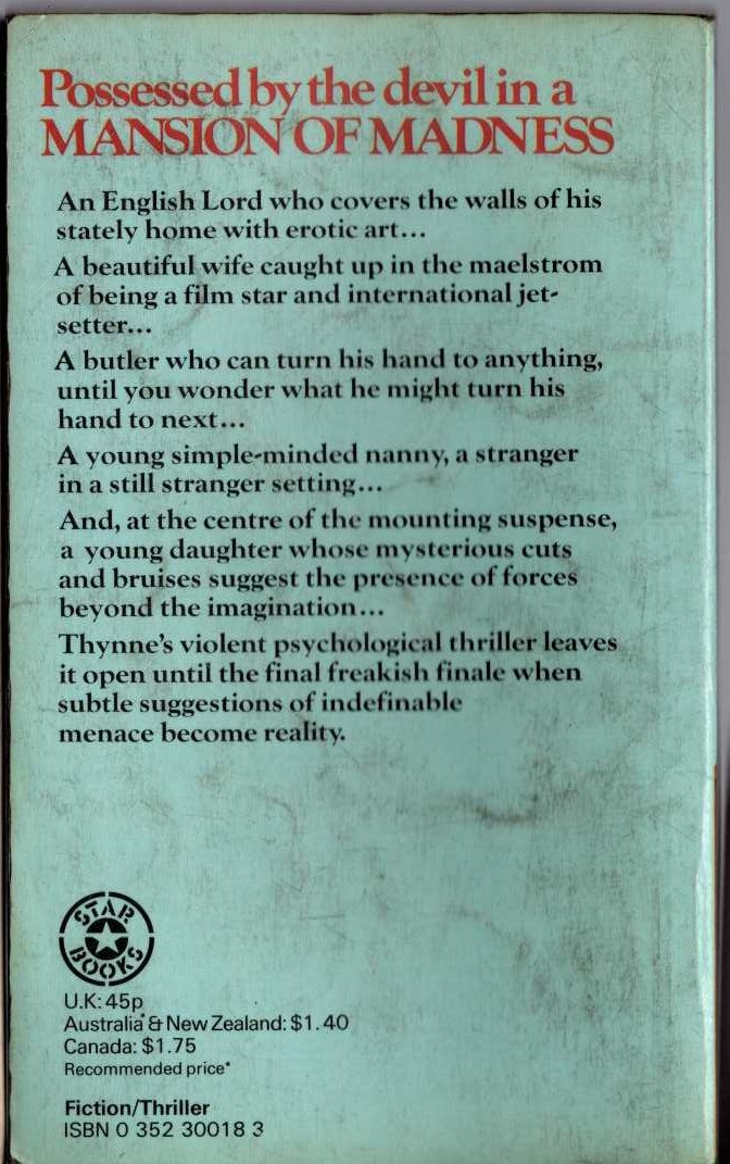 Alexander Thynne  BLUE BLOOD (Oliver Reed) magnified rear book cover image