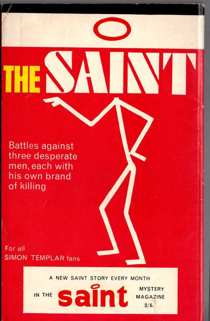 Leslie Charteris  FEATURING THE SAINT magnified rear book cover image