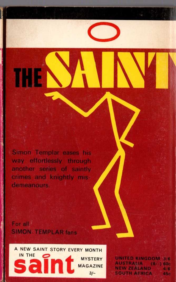 Leslie Charteris  THE SAINT CLOSES THE CASE magnified rear book cover image