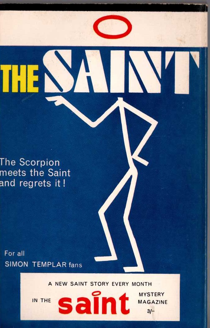 Leslie Charteris  THE SAINT v. SCOTLAND YARD magnified rear book cover image