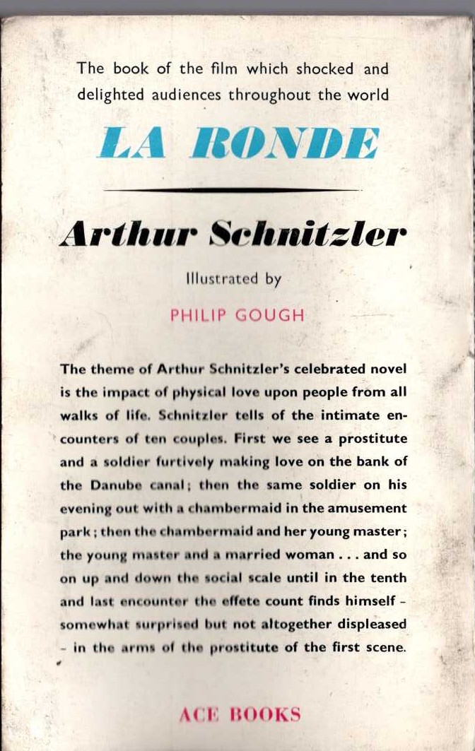 Arthur Schnitzler  LA RONDE magnified rear book cover image