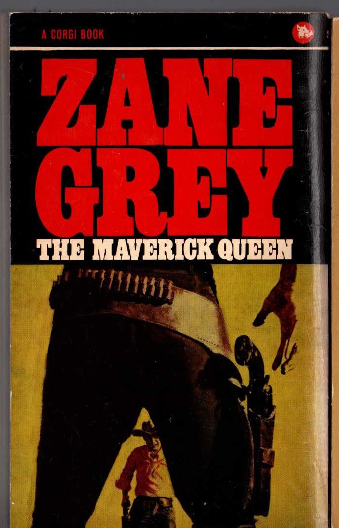 Zane Grey  THE MAVERICK QUEEN magnified rear book cover image