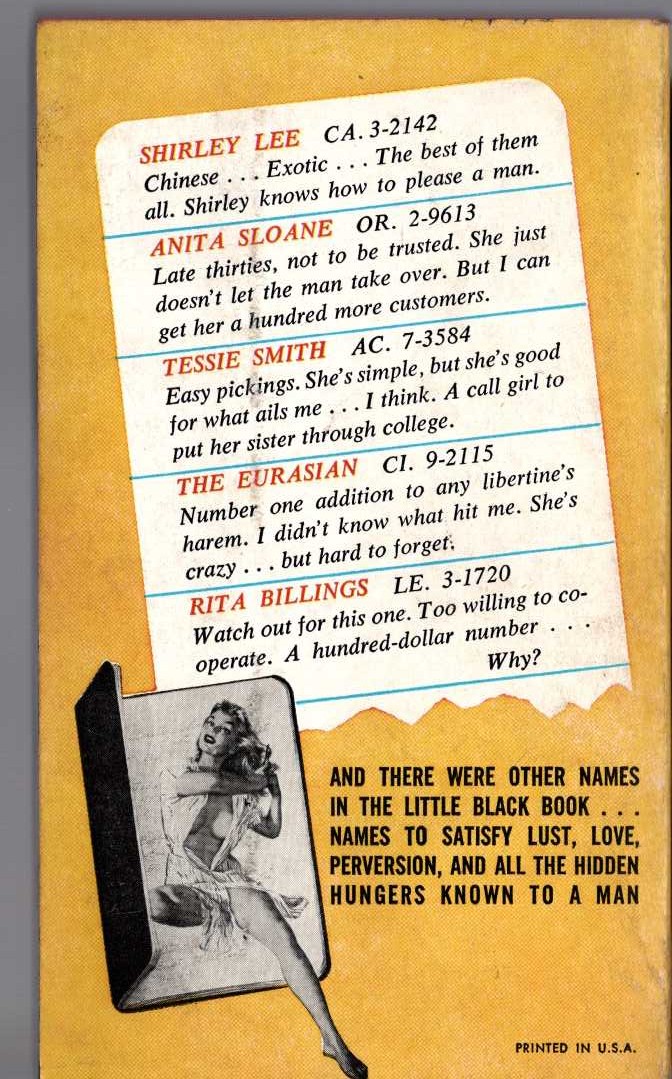 Mike Avallone  THE LITTLE BLACK BOOK magnified rear book cover image