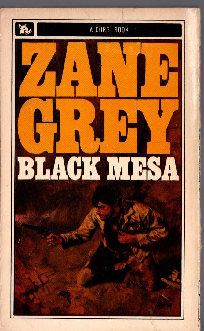 Zane Grey  BLACK MESA magnified rear book cover image