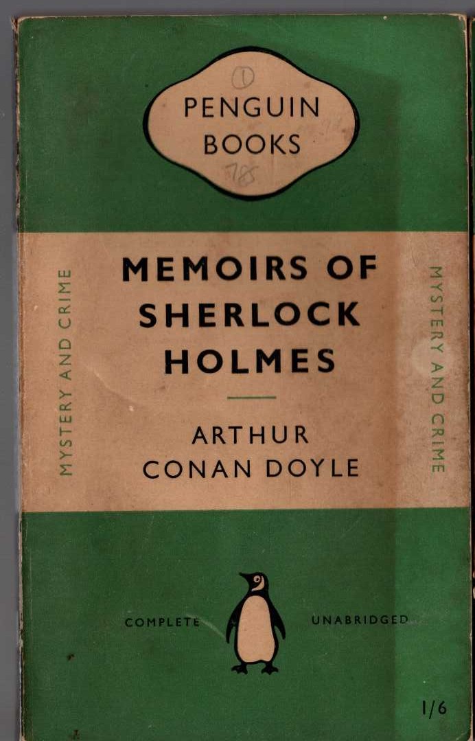 Sir Arthur Conan Doyle  MEMOIRS OF SHERLOCK HOLMES front book cover image