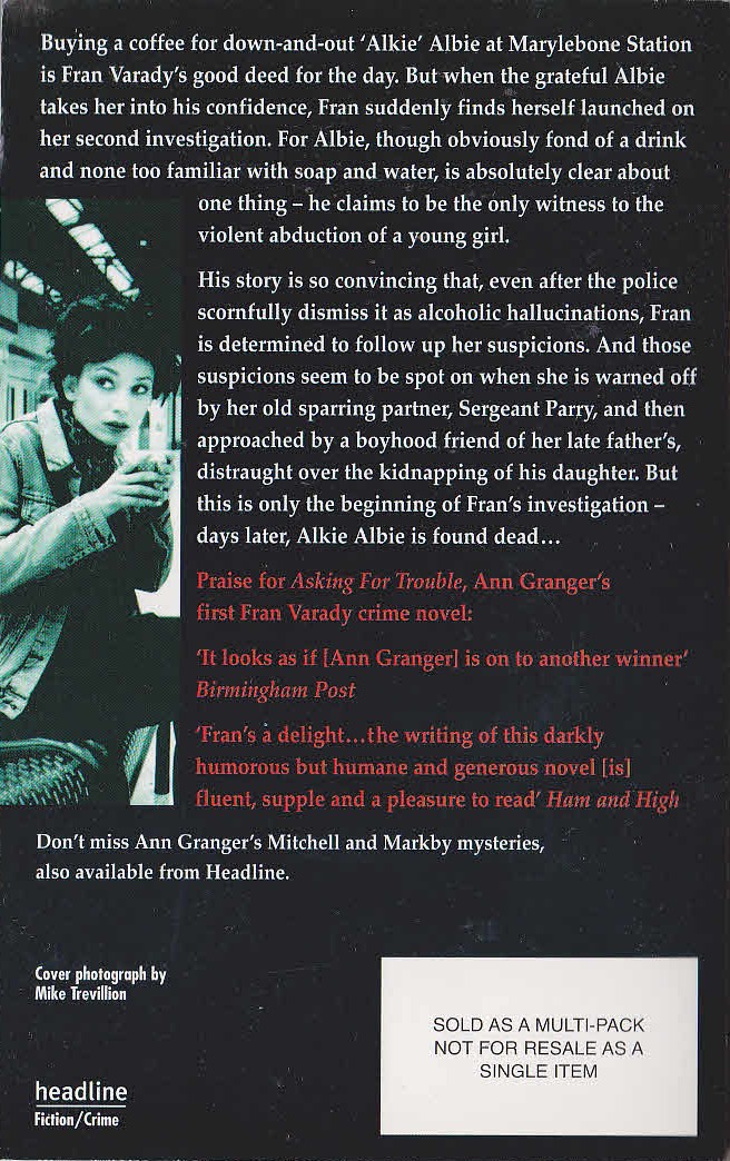 Ann Granger  KEEPING BAD COMPANY magnified rear book cover image