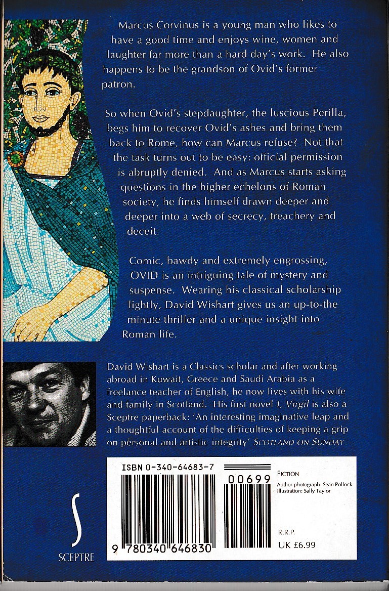 David Wishart  OVID magnified rear book cover image
