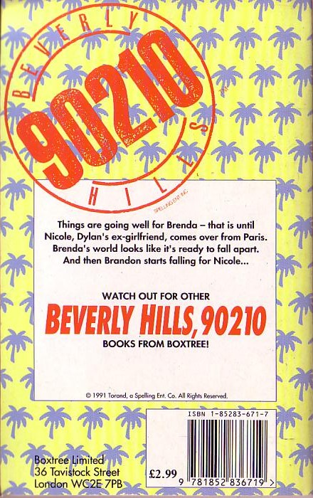 Louis Chunovic  BEVERLY HILLS, 90210: The French Rival magnified rear book cover image