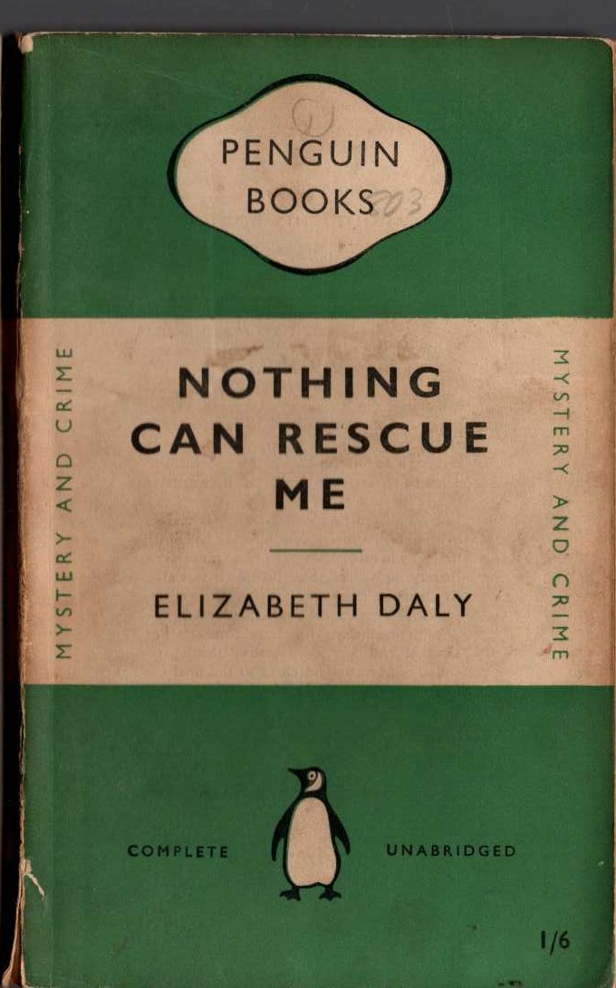 Elizabeth Daly  NOTHING CAN RESCUE ME front book cover image