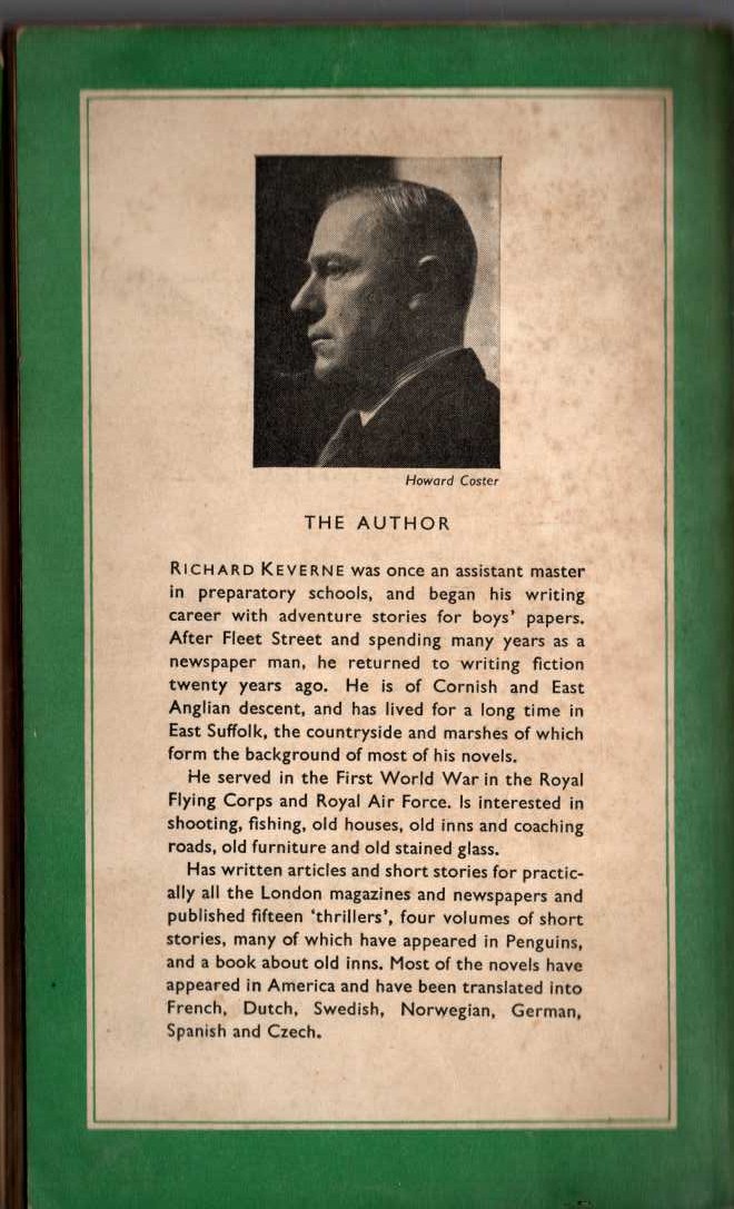 Richard Keverne  CARTERET'S CURE magnified rear book cover image