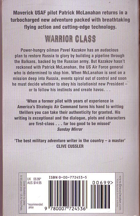 Dale Brown  WARRIOR CLASS magnified rear book cover image