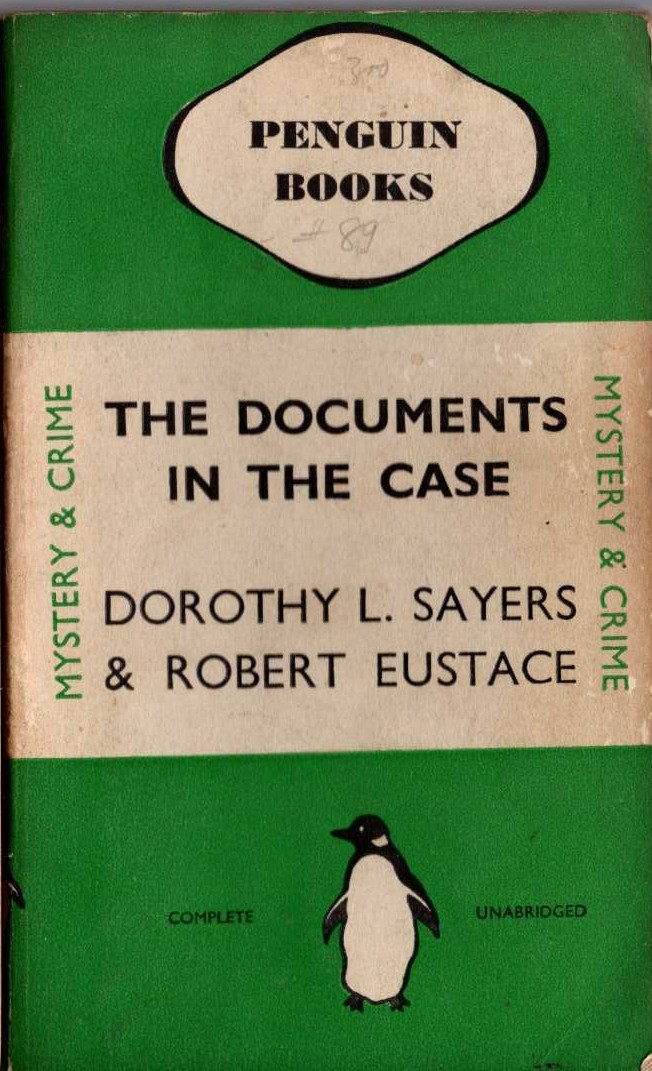 Dorothy L. Sayers  THE DOCUMENTS IN THE CASE front book cover image