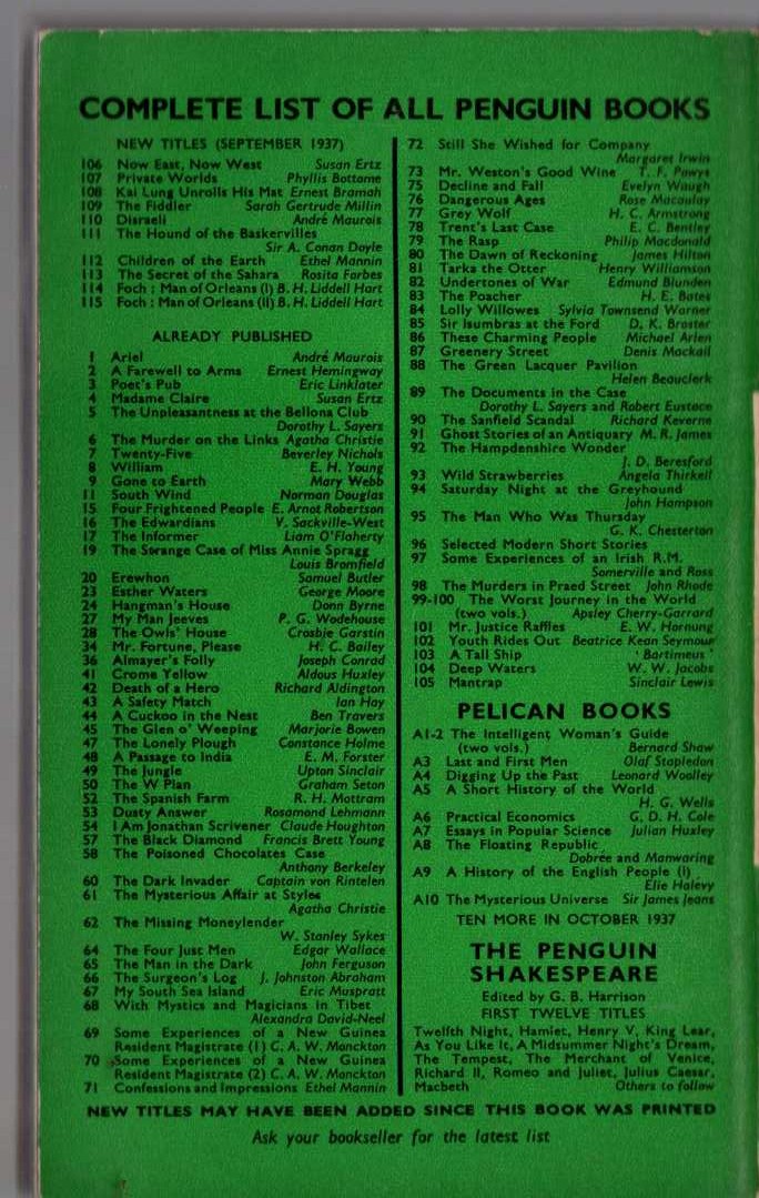 Sir Arthur Conan Doyle  THE HOUND OF THE BASKERVILLES magnified rear book cover image