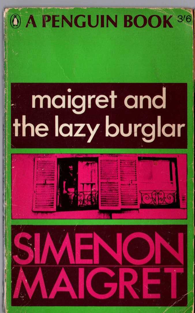 Georges Simenon  MAIGRET AND THE LAZY BURGLAR front book cover image