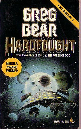 (Greg Bear & Timothy Zahn double volume) HARDFOUGHT (a 97 page story by Greg Bear) front book cover image
