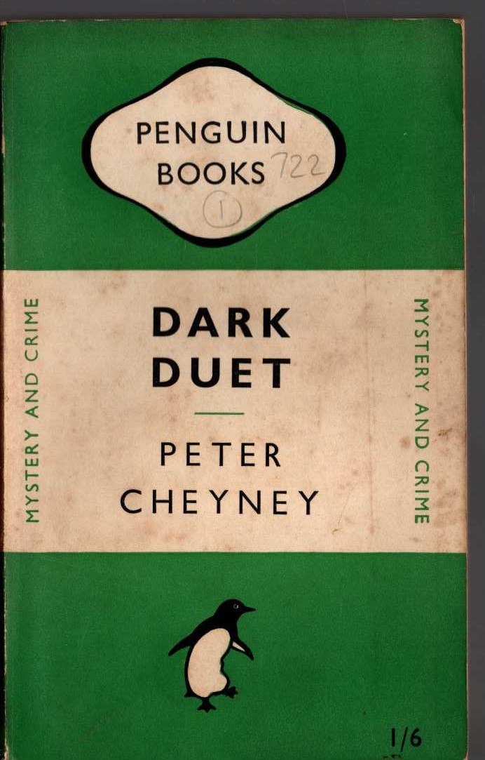 Peter Cheyney  DARK DUET front book cover image