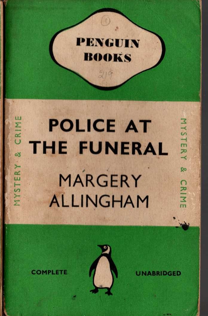 Margery Allingham  POLICE AT THE FUNERAL front book cover image