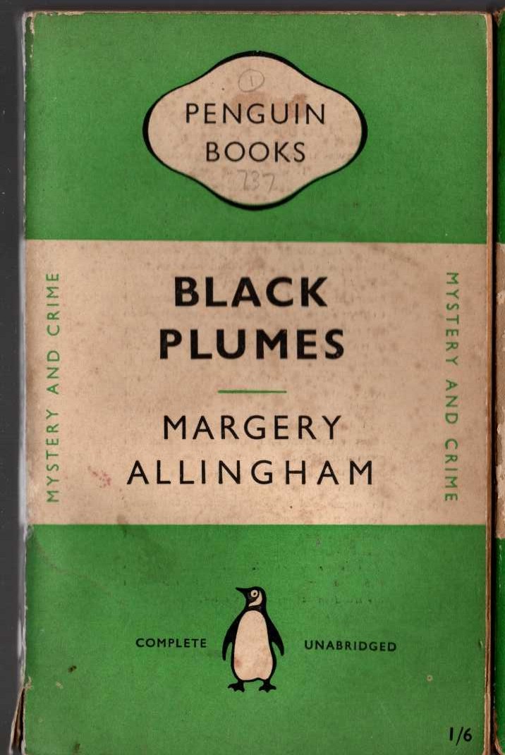 Margery Allingham  BLACK PLUMES front book cover image