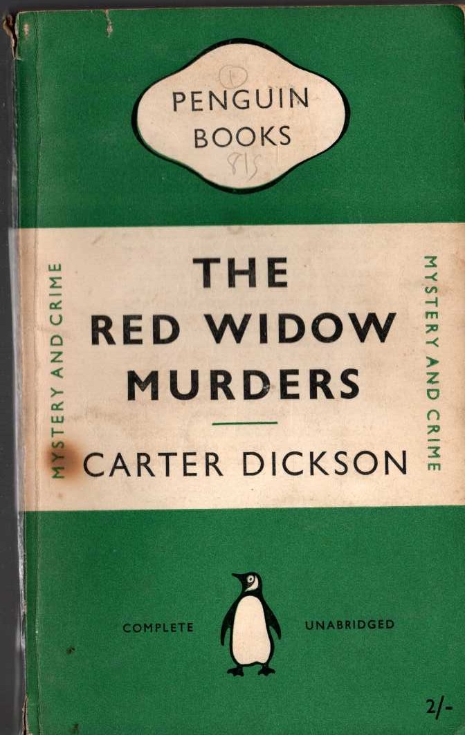 Carter Dickson  THE RED WIDOW MURDERS front book cover image