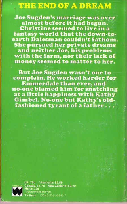 Lee Mackenzie  EMMERDALE FARM 6: A SENSE OF RESPONSIBILITY magnified rear book cover image