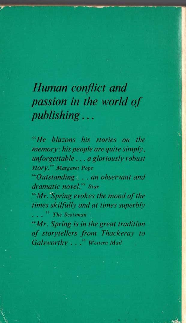 Howard Spring  DUNKERLEY'S magnified rear book cover image