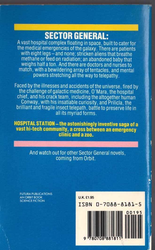 James White  HOSPITAL STATION magnified rear book cover image