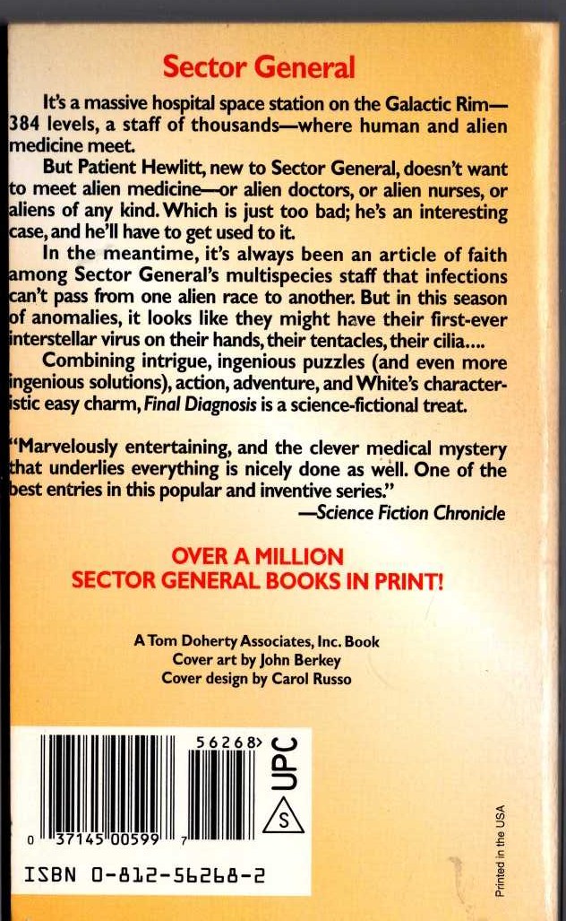James White  FINAL DIAGNOSIS magnified rear book cover image