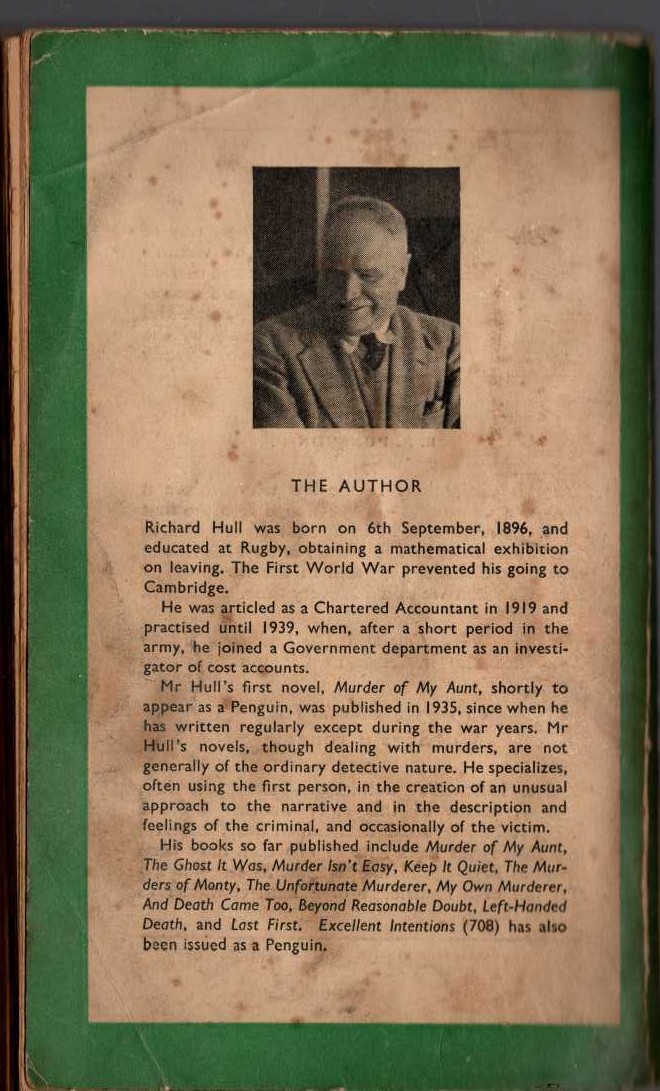 Richard Hull  THE GHOST IT WAS magnified rear book cover image