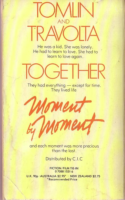 Darcy O'Brien  MOMENT BY MOMENT (Tomlin & Travolta) magnified rear book cover image