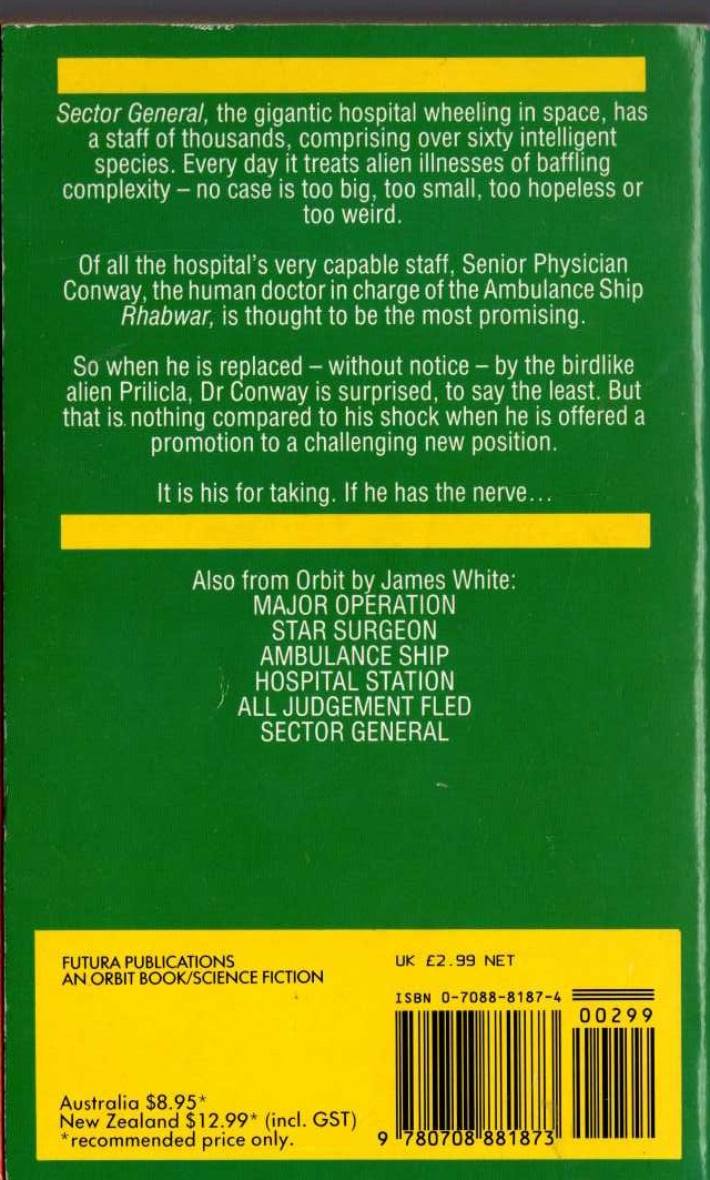 James White  STAR HEALER magnified rear book cover image